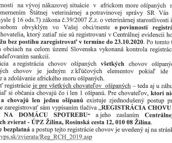 Aktuality / Povinnosť registrovať hospodárske zvieratá - foto