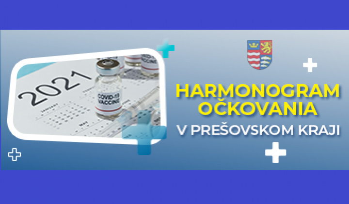 Harmonogram očkovania v Prešovskom kraji